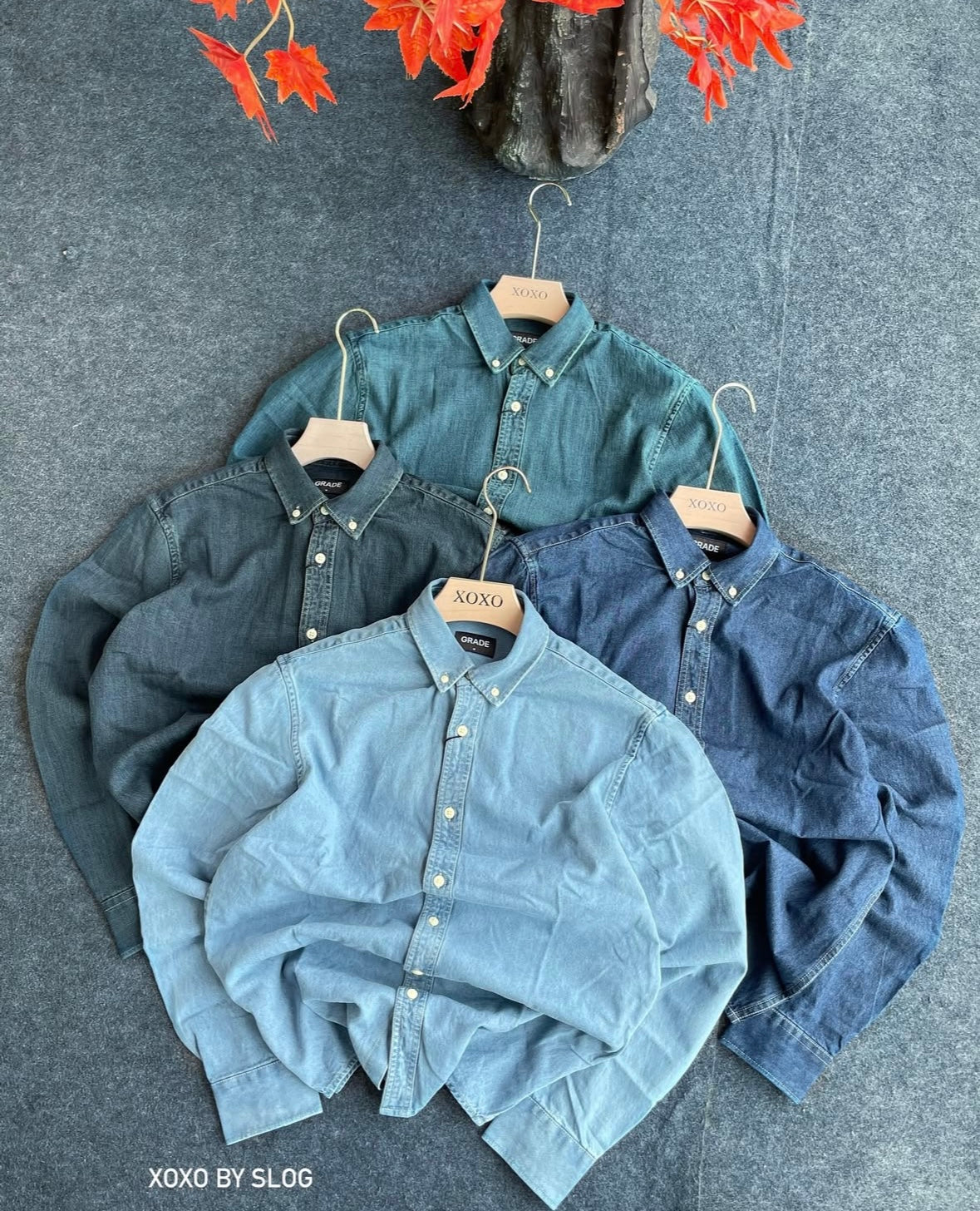 Denim blend classic shirt