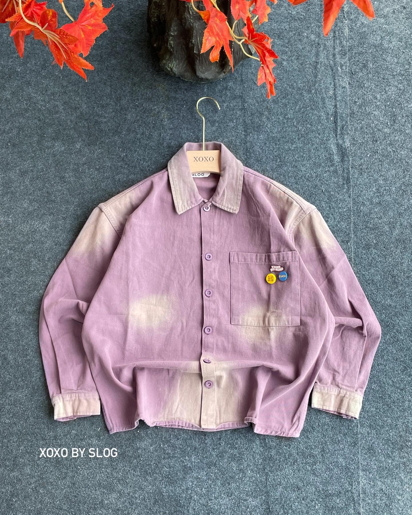 Drop shoulder washed shirt