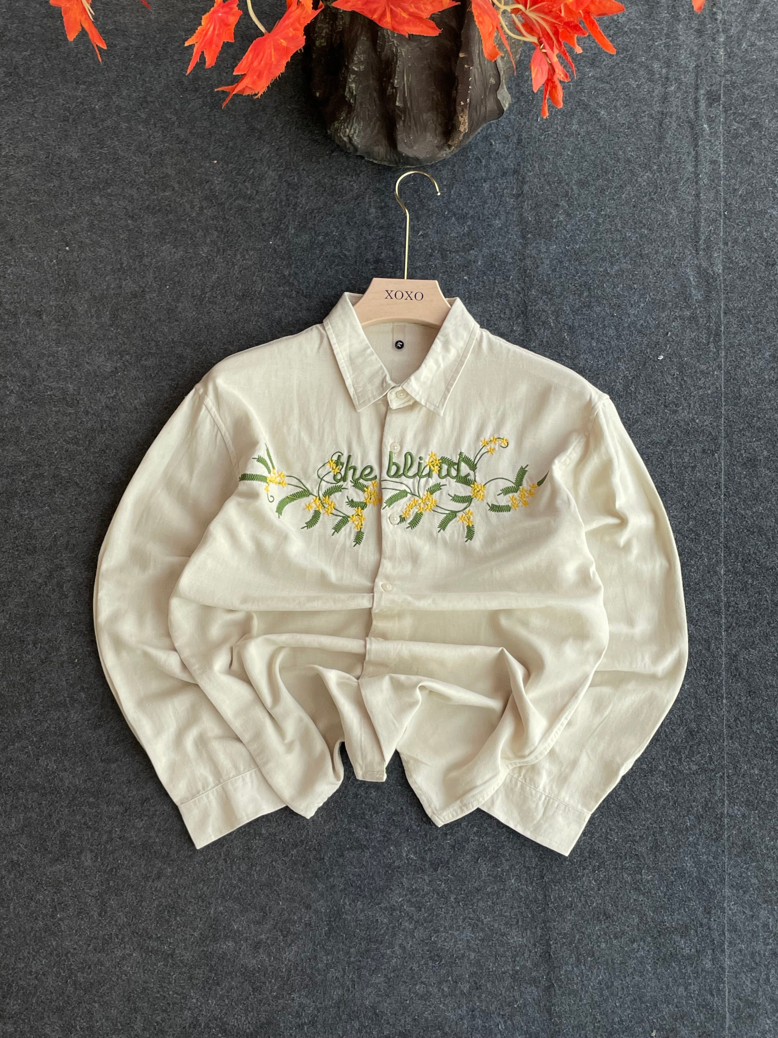 Linen embroidery shirts