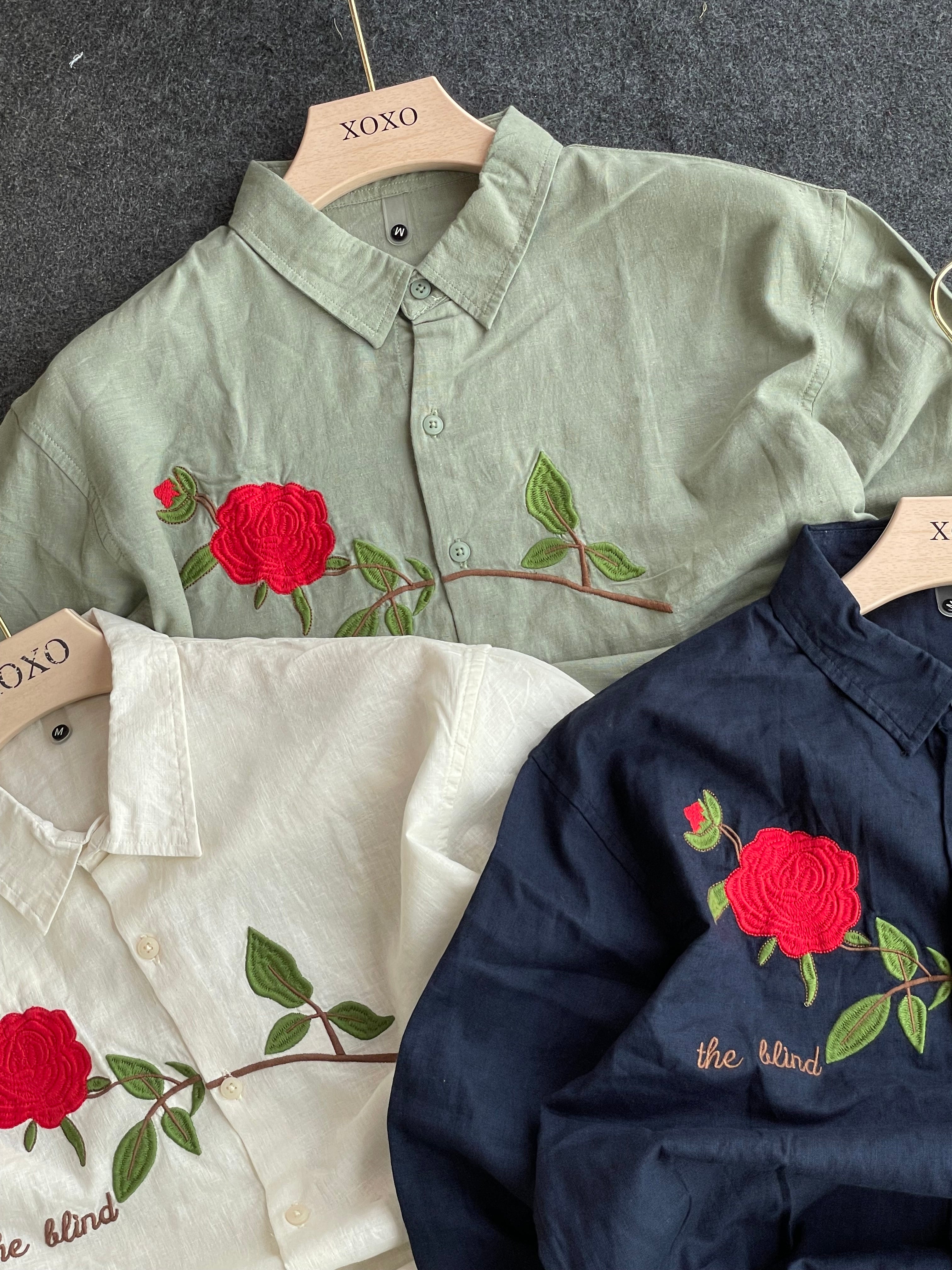 Linen embroidery shirts