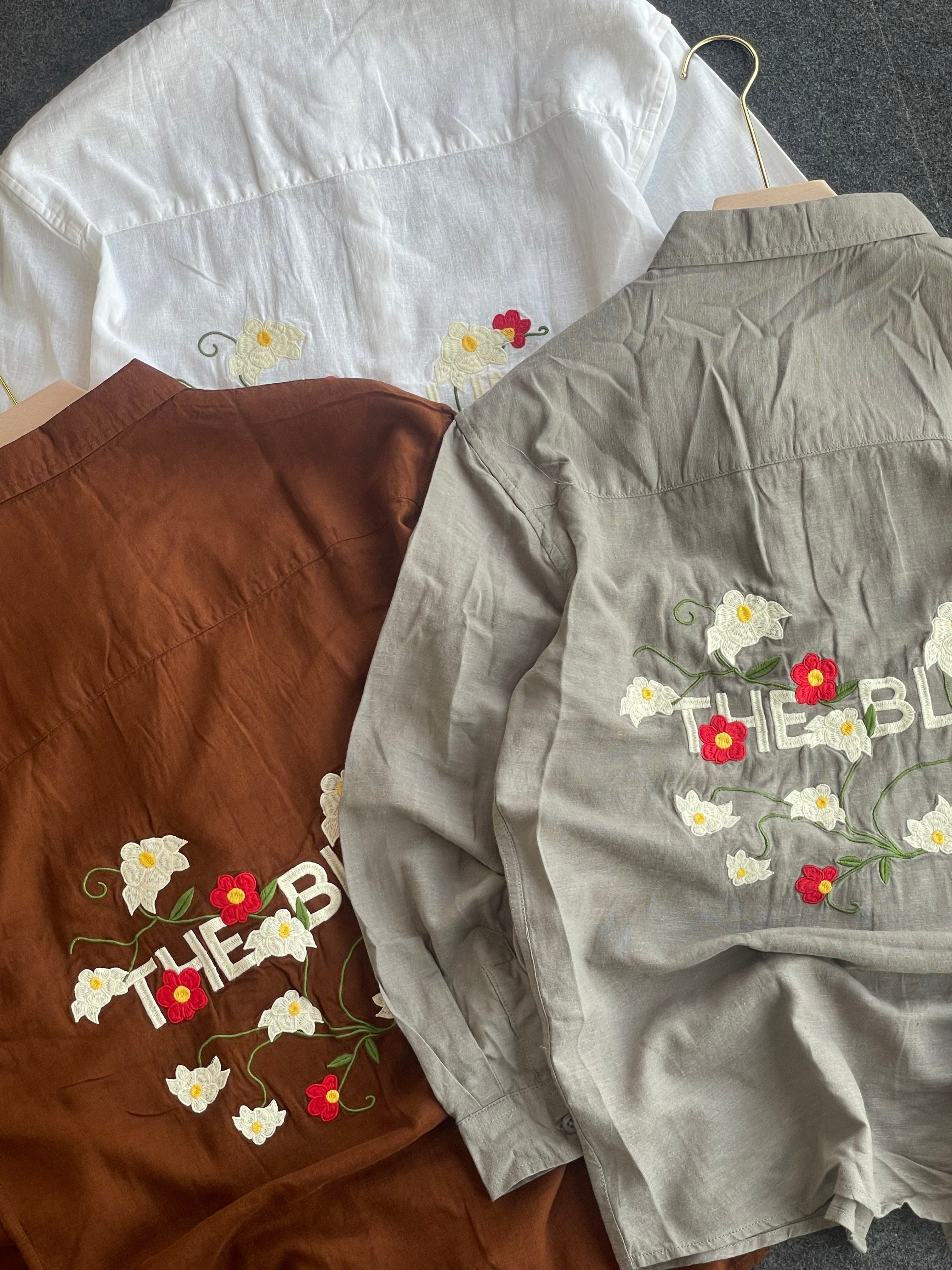 Linen embroidery shirts