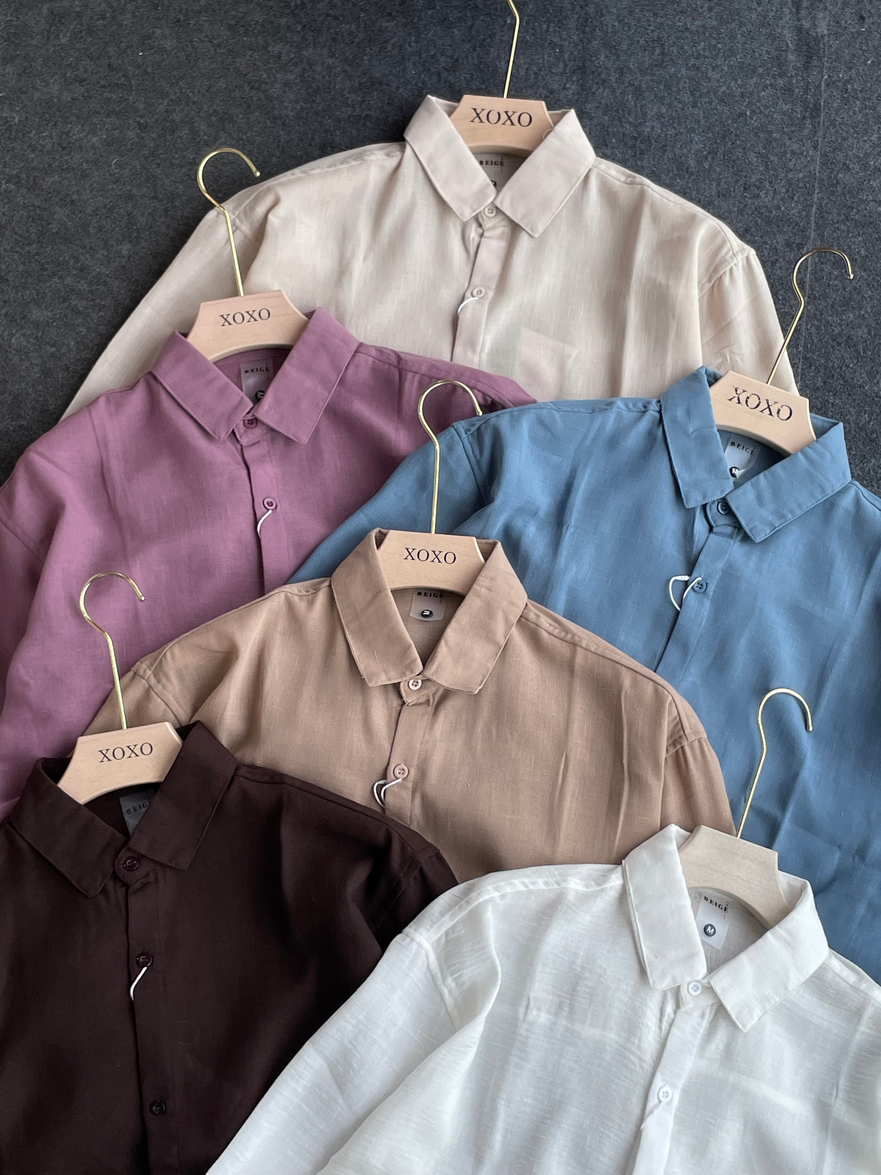 Linen blend shirts