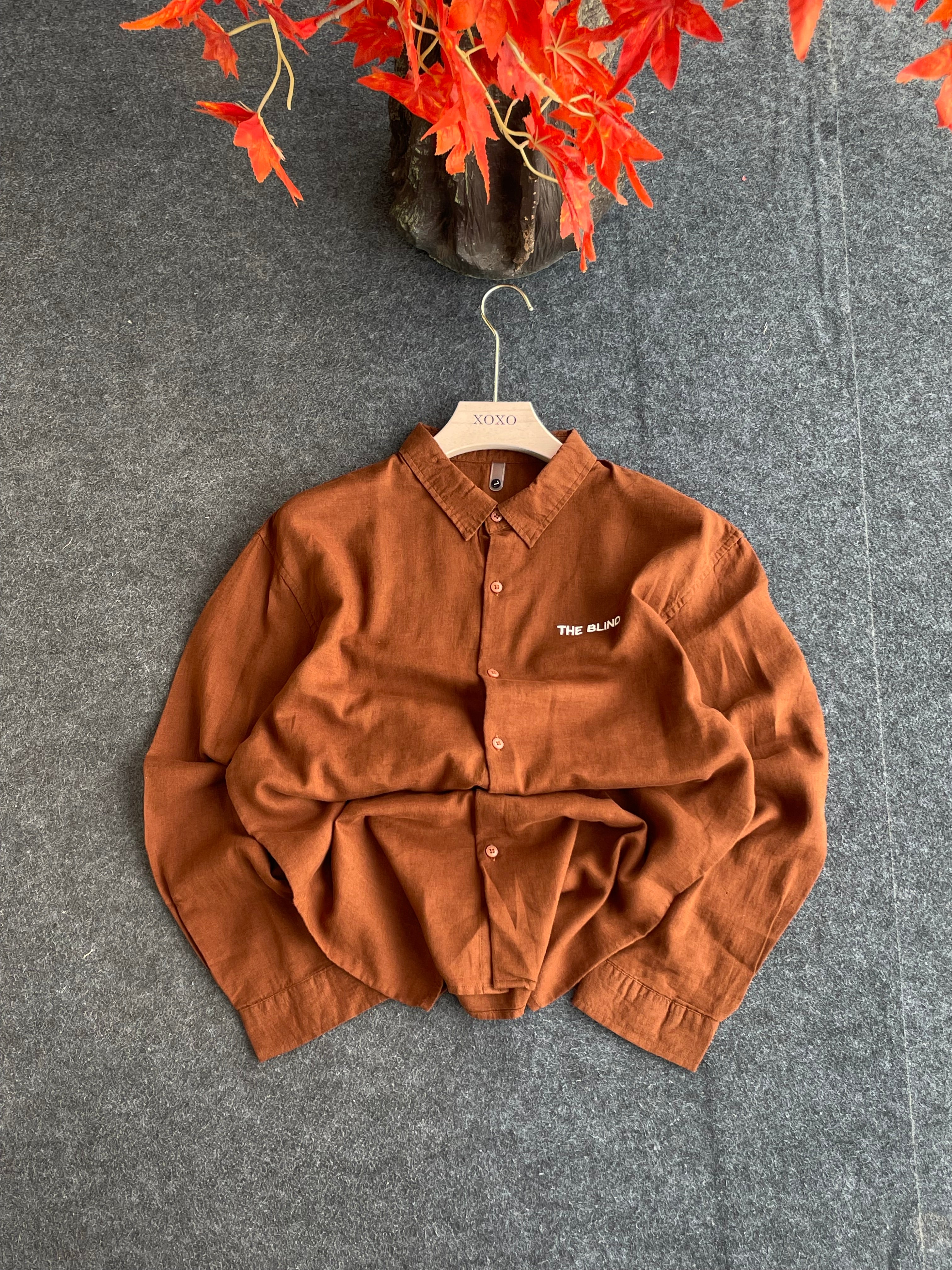 Linen embroidery shirts