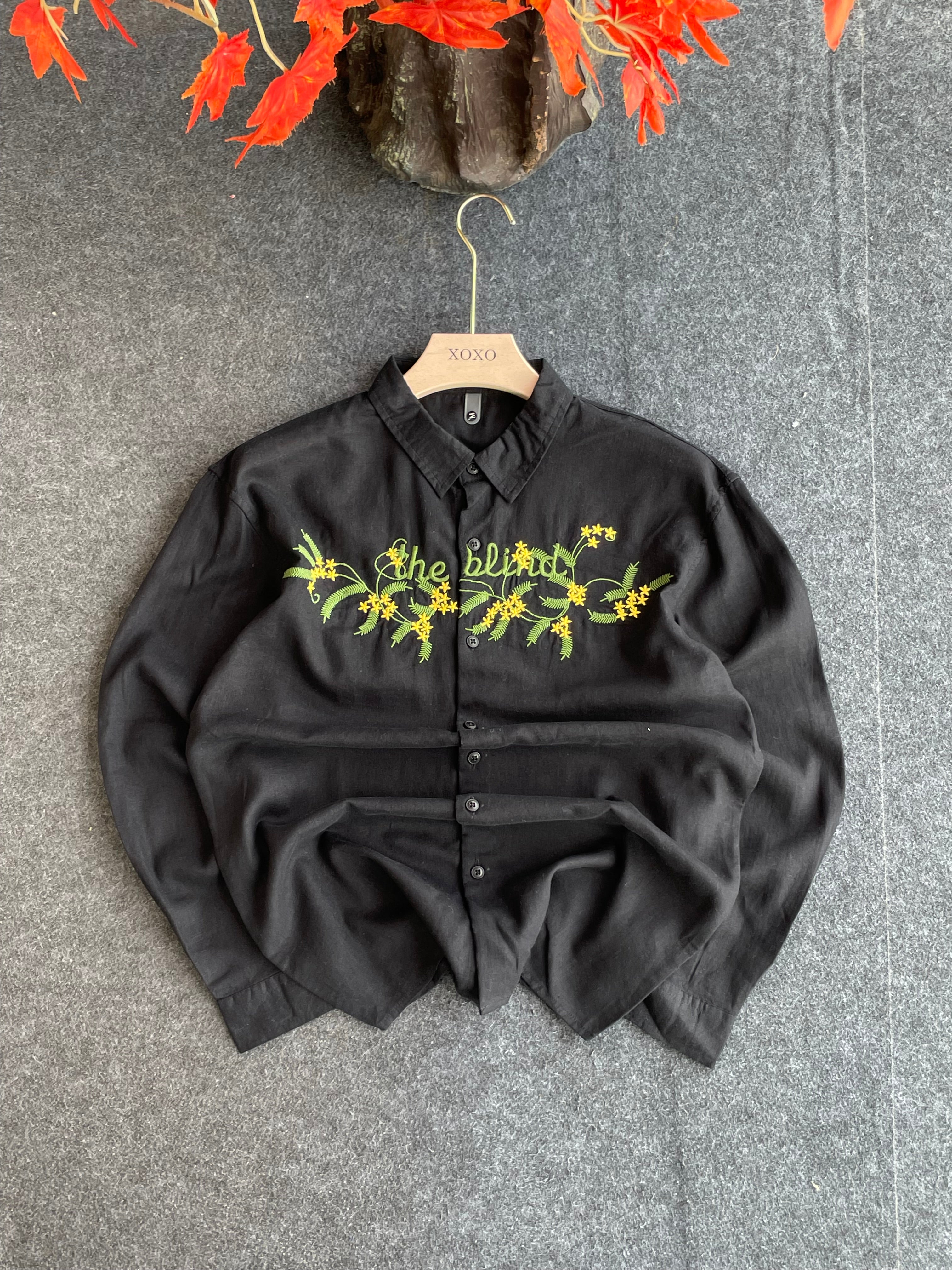 Linen embroidery shirts