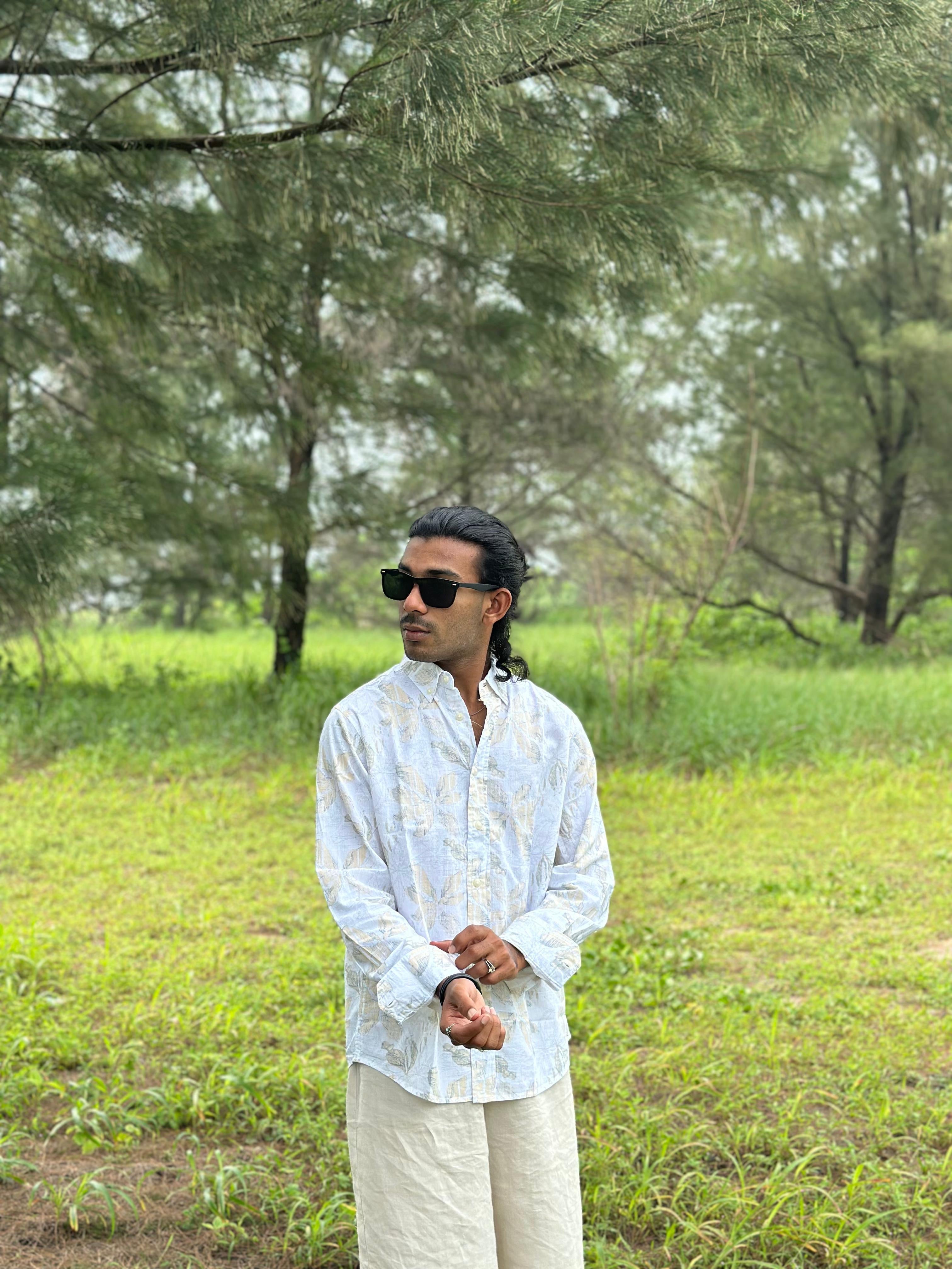 linen prints shirts
