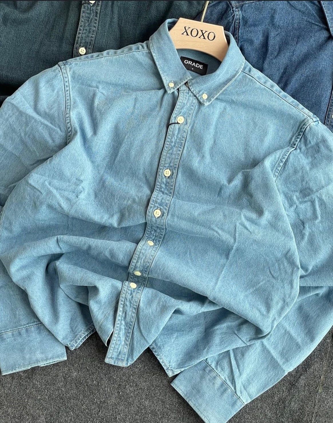 Denim blend classic shirt