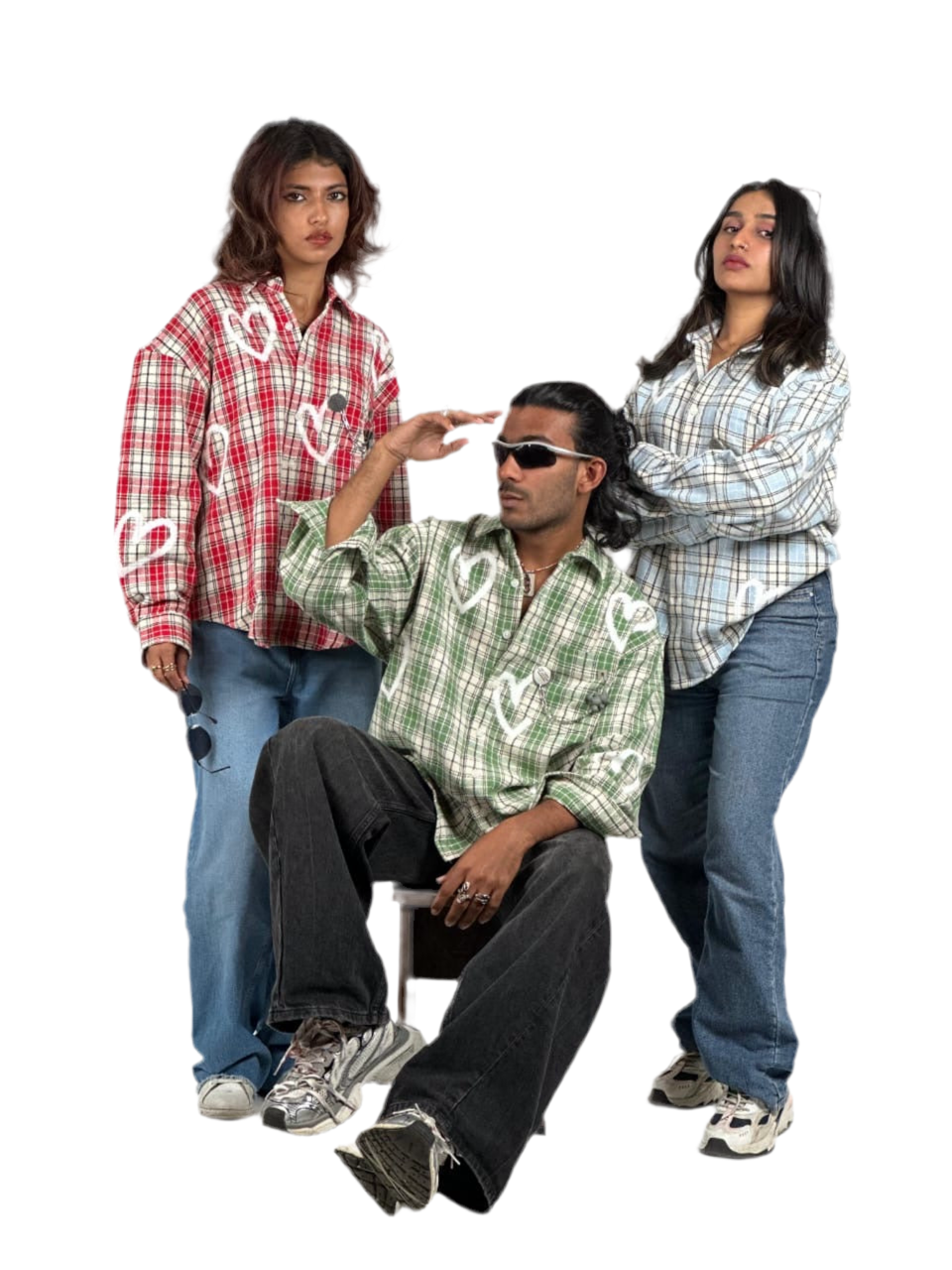 Oversized crepe shirts