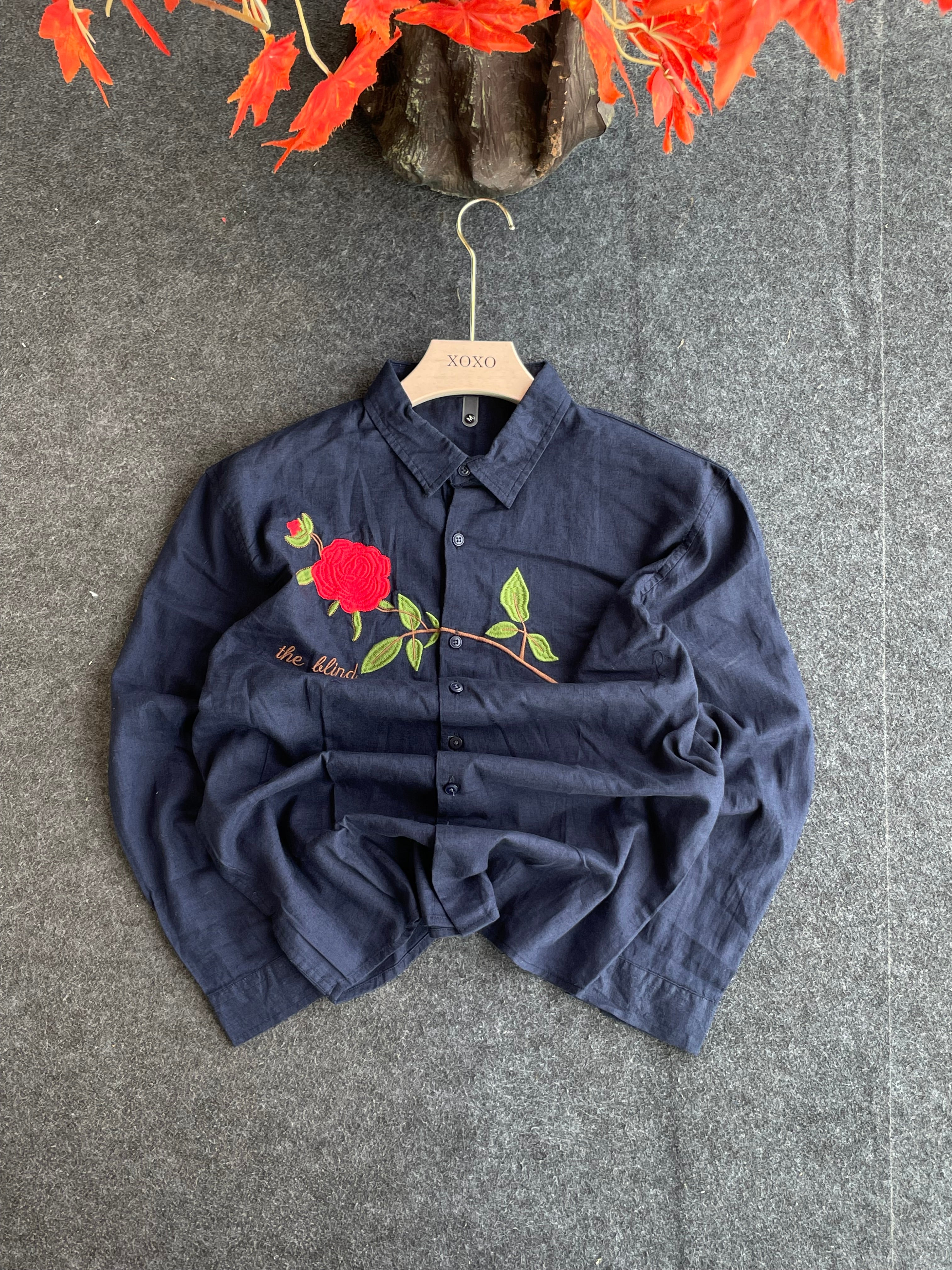 Linen embroidery shirts
