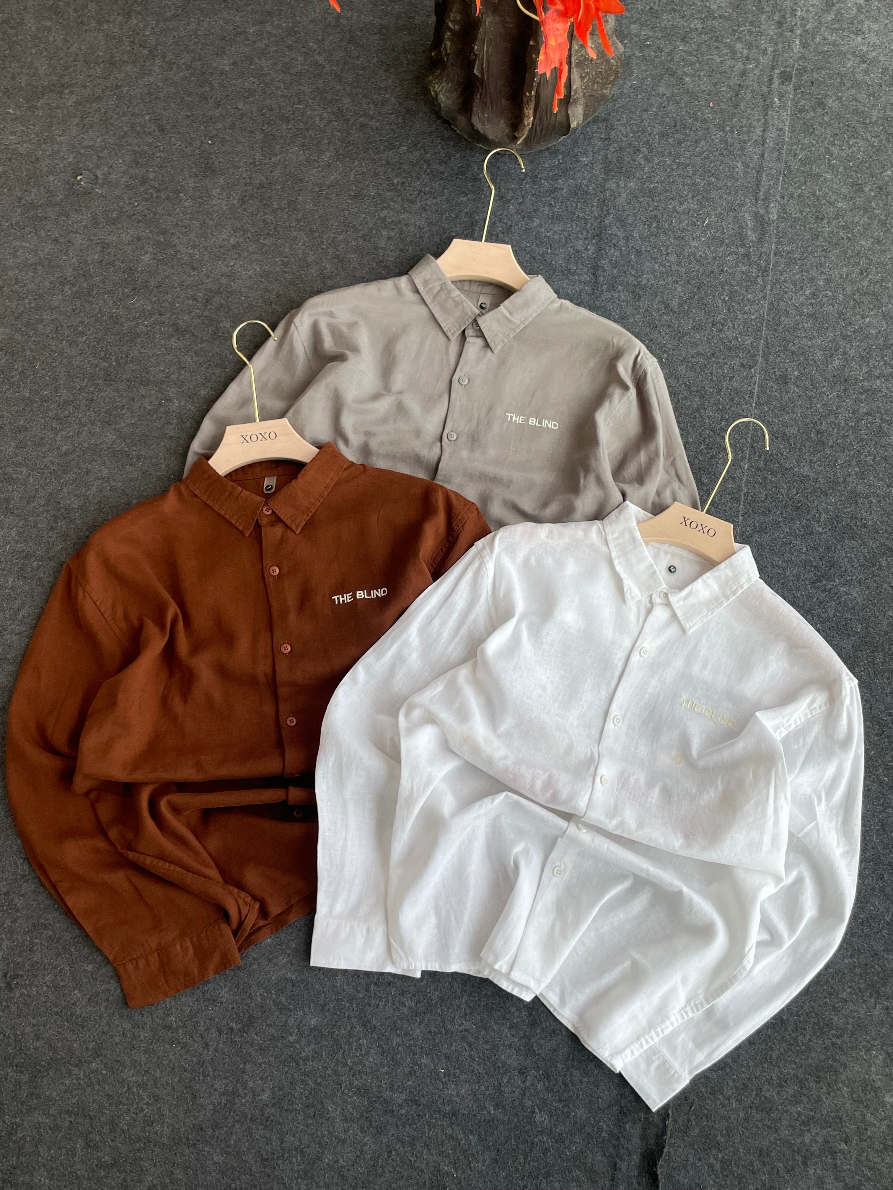 Linen embroidery shirts