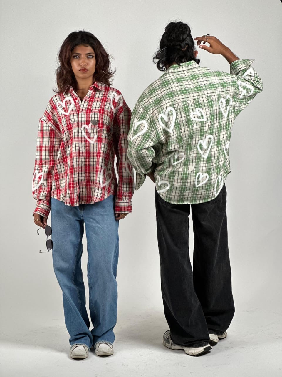 Oversized crepe shirts