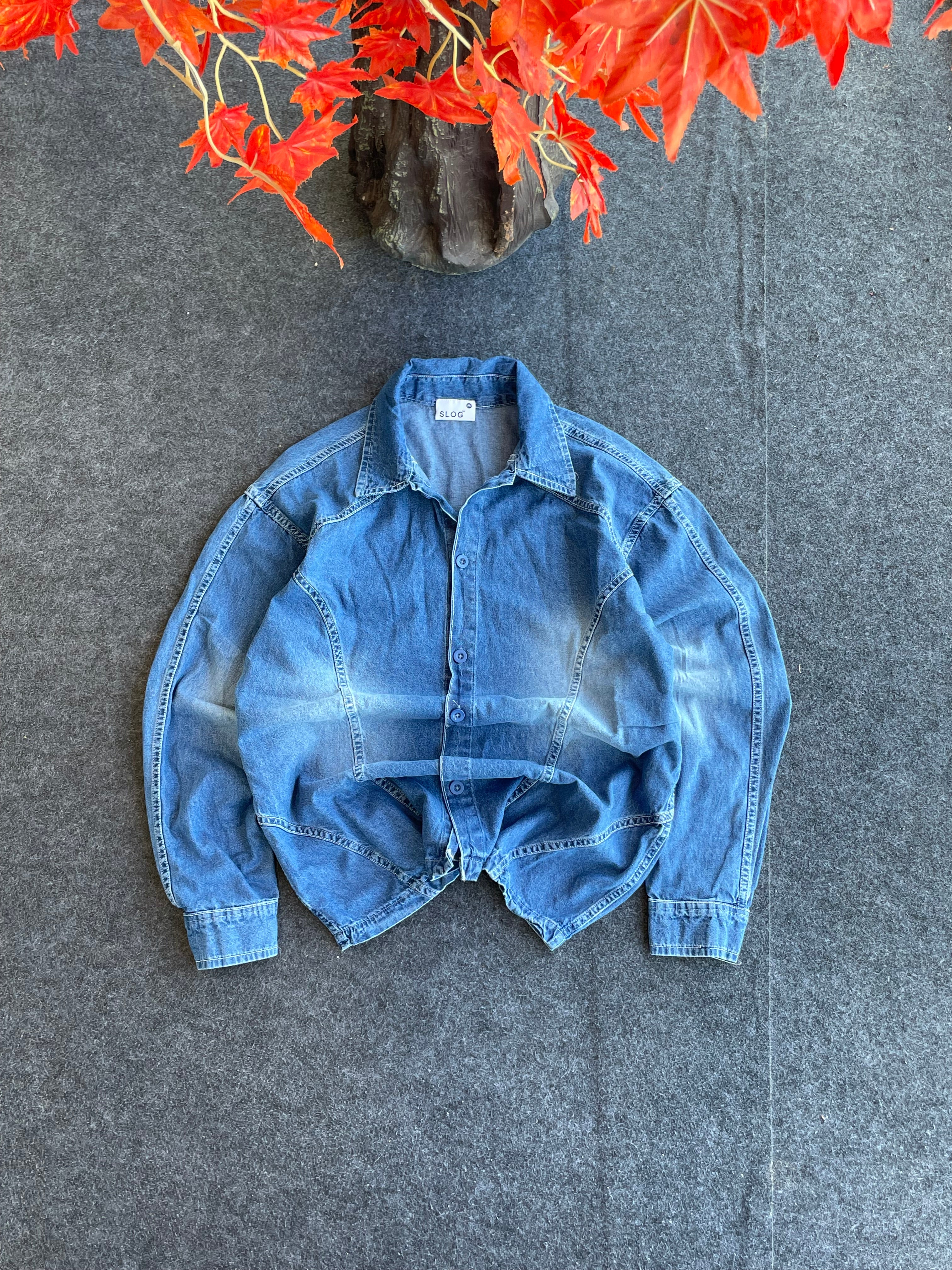 Denim drop shoulder