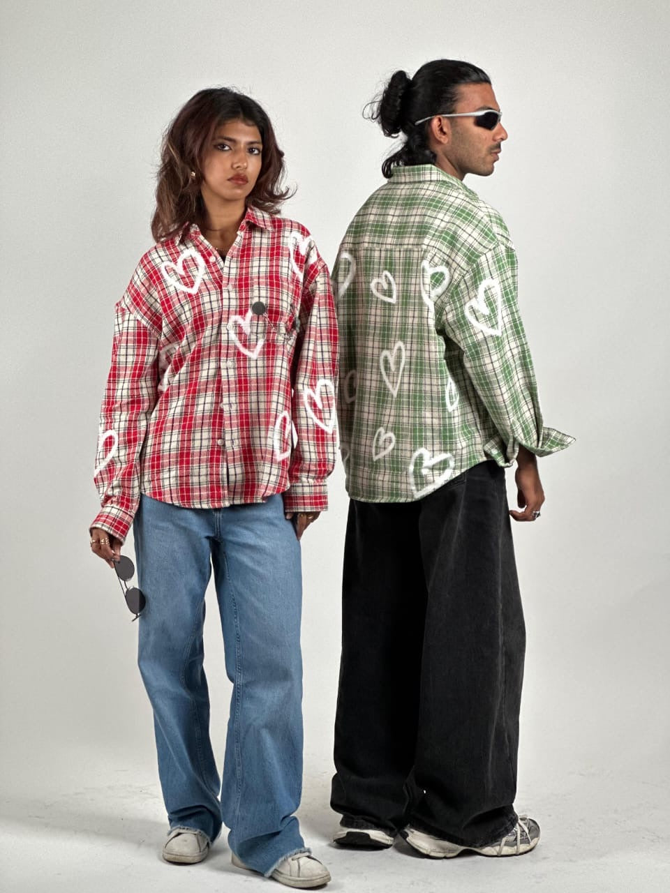 Oversized crepe shirts