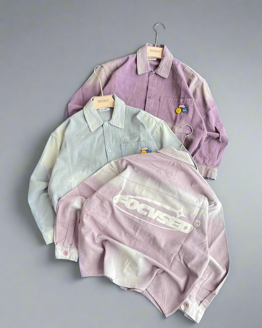 Drop shoulder washed shirt