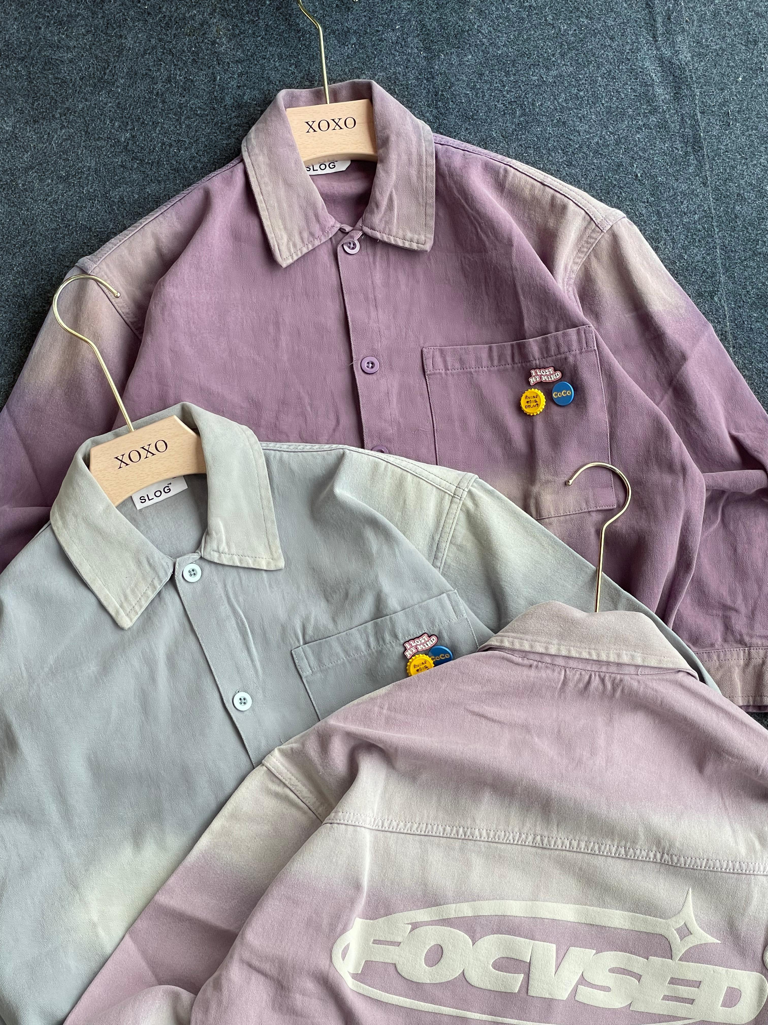 Drop shoulder washed shirt